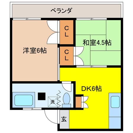 ハイツ山口の物件間取画像